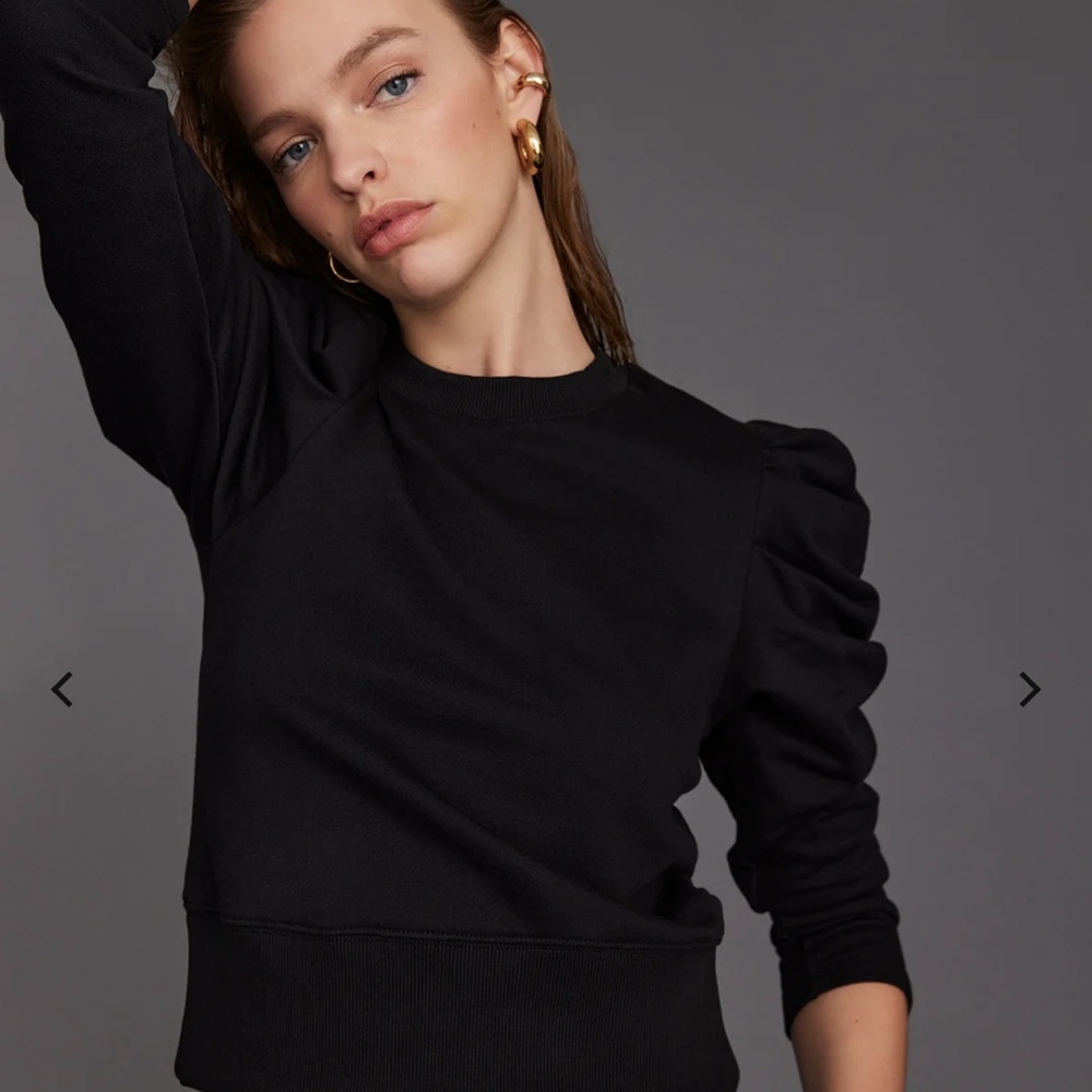 Soldout.nyc Puff Sleeve Sweatshirt in Navy